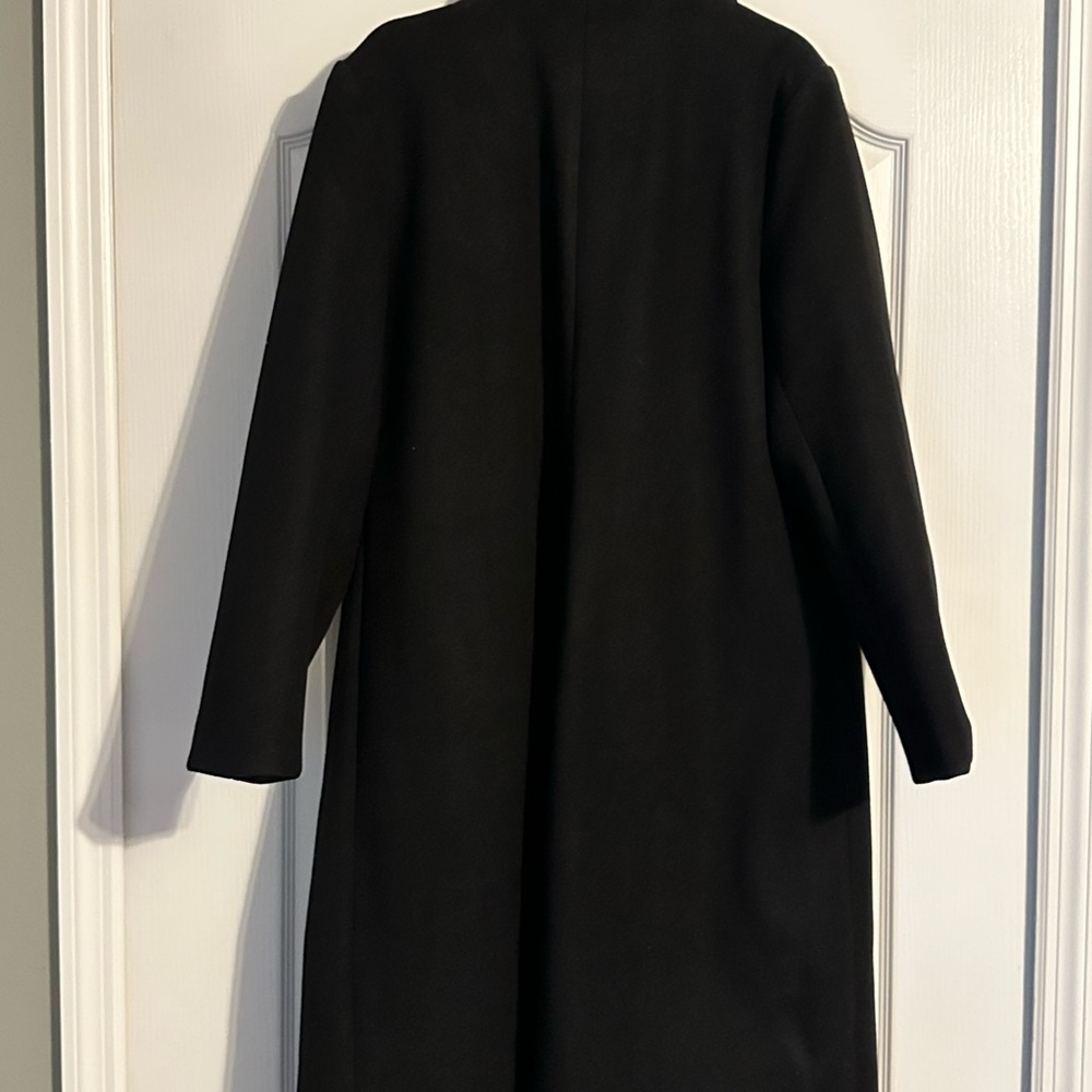 Chouyatou Women’s Big Notch Lapel Single Breasted Mid-Length Wool Blend Coat - Picture 4 of 4